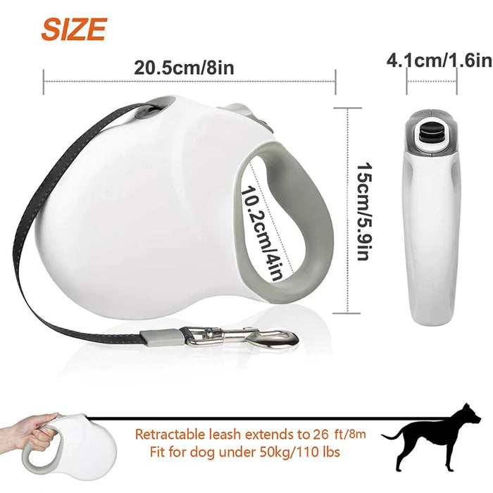 Retractable Dog Leash Heavy Duty Reflective Anti Slip