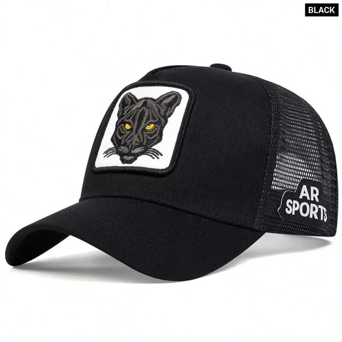 Adjustable Cat Embroidery Baseball Cap / Hat For Outdoor Sun Protection