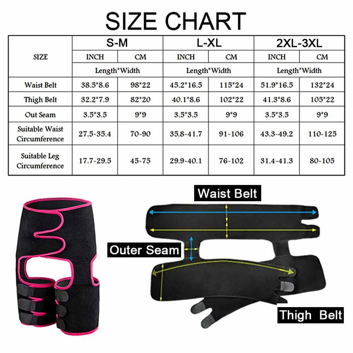 3-in-1 Waist and Thigh Trimmer Support Belt Hip Raise Shapewear for Women