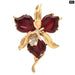 Resin Orchid Flower Brooch 3 Colour Pin