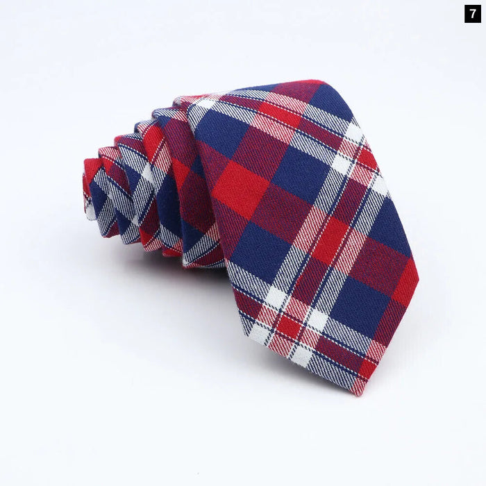 Cotton Plaid Ties For Weddings