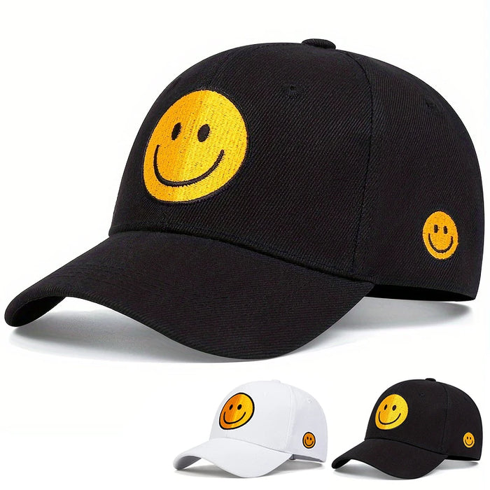 Adjustable Smiling Face Baseball Cap / Hat For Outdoor Wear