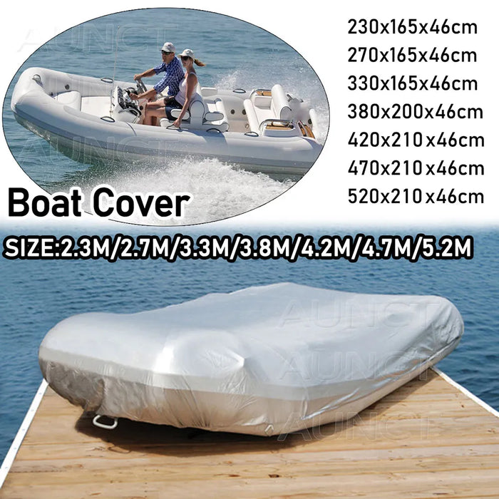 Inflatable Boat Cover V Shape Waterproof Dustproof AntiUV Rain Snow Dinghy Fishing Rubber Boat Marine Kayak Cover