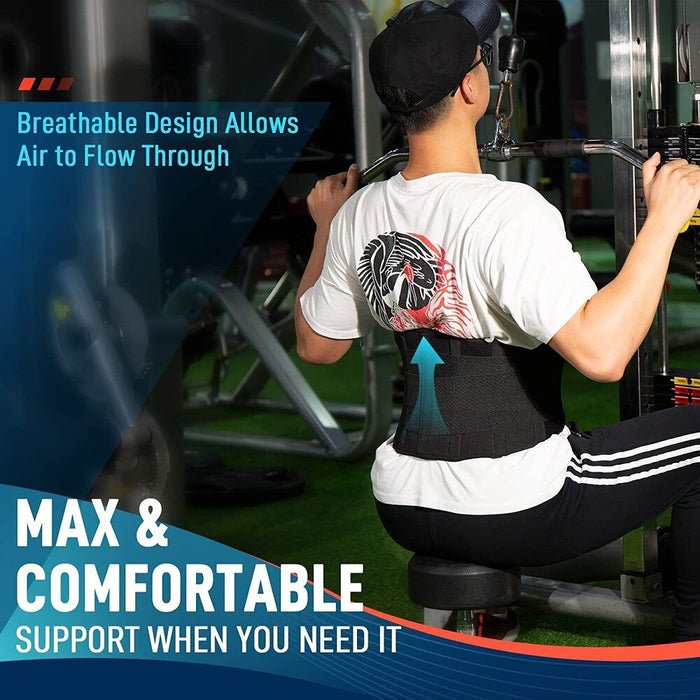 Adjustable Lightweight & Breathable Mesh with Lumbar Pad for Lower Back Pain Herniated Disc