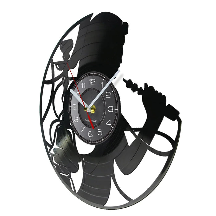 Vinyl Record Hookah Lounge Wall Clock