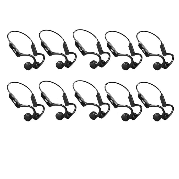 10Pcs Wireless Bluetooth X4 Bone Conduction Hifi Ear-Hook Waterproof Sports Earphones With Mic