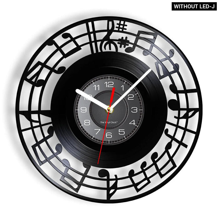 Musical Vinyl Record Wall Clock