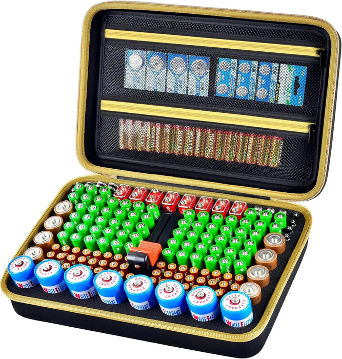 Battery Storage Case Tester Holds 162 Batteries