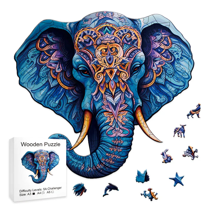 Wooden Elephant Puzzle