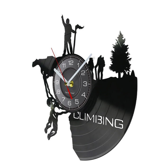 Extreme Rock Climbing Vinyl Record Clock