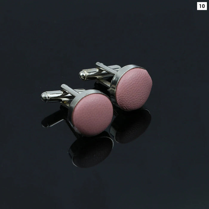 Solid Colour Cufflinks Mens Wedding Accessory