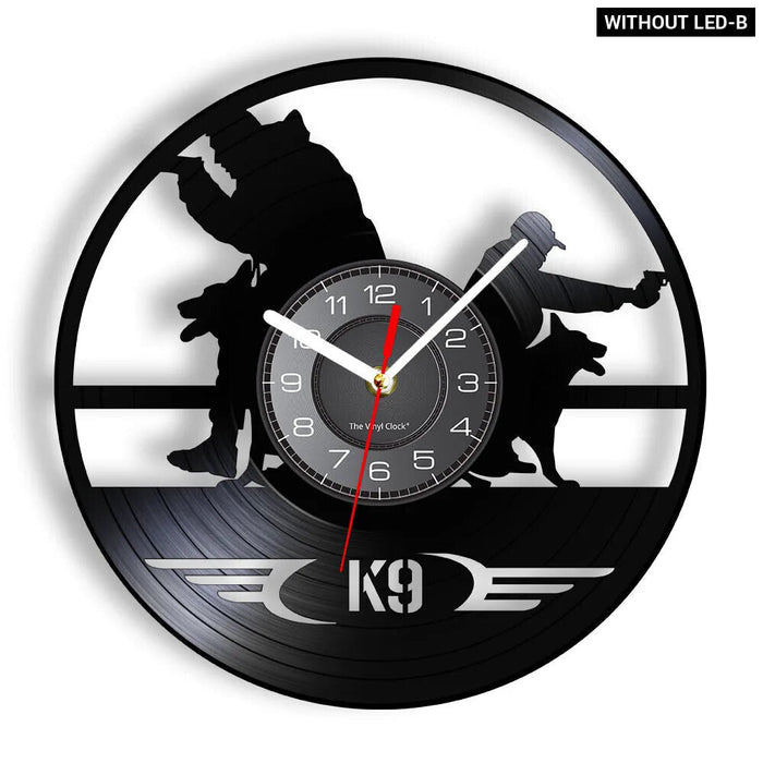 K9 Training Vinyl Record Clock