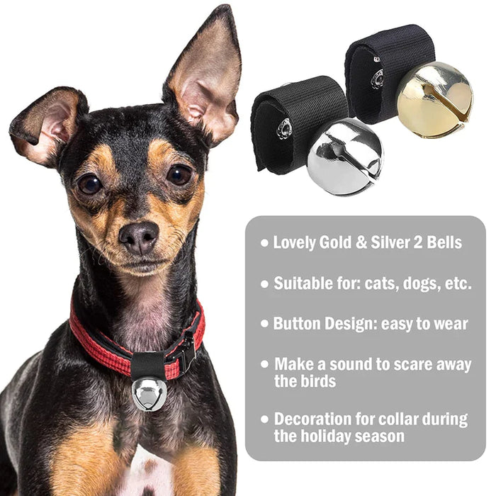 Loud Dog Collar Bell Charm Durable Metal Gold Pet Pendant