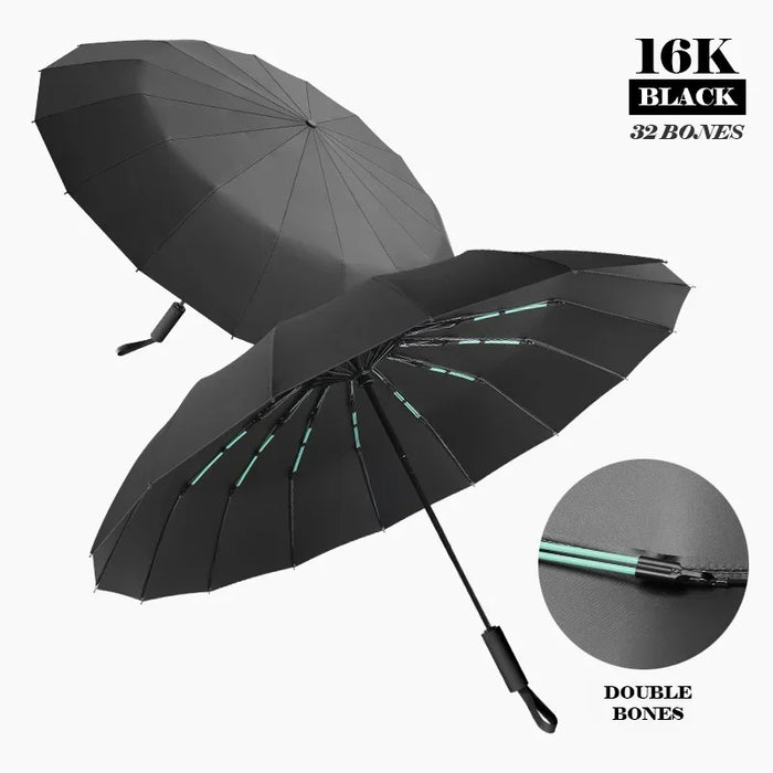 16K Double Bones Windproof Umbrella For Business Travel