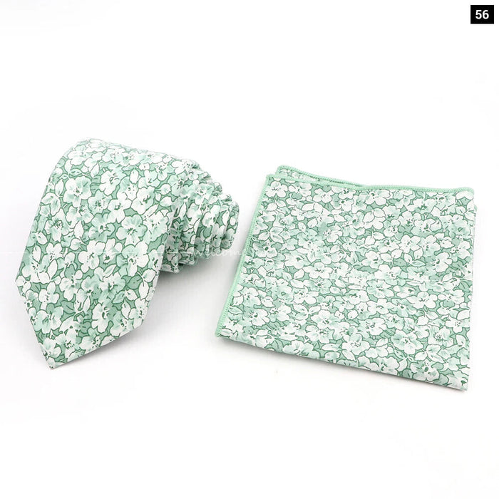 Floral Cotton Tie Set For Parties And Daily Wear