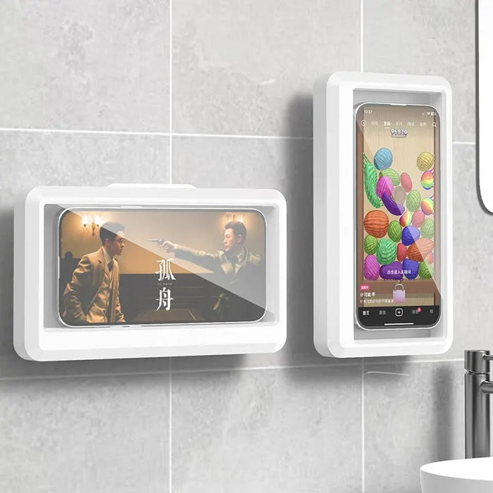 Waterproof Bathroom Phone Holder With Self Adhesive Bracket