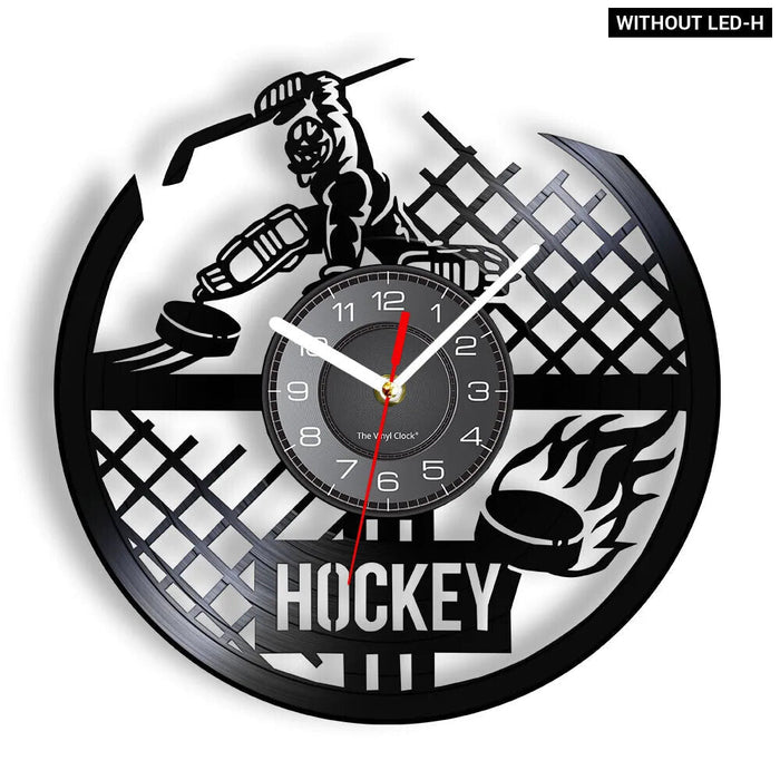 Hockey Wall Clock For Boys Room