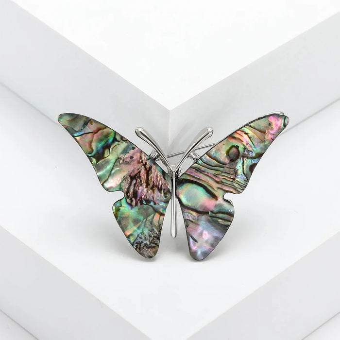 Fashion Abalone Shell Butterfly Brooch Pin Office Party Accessory