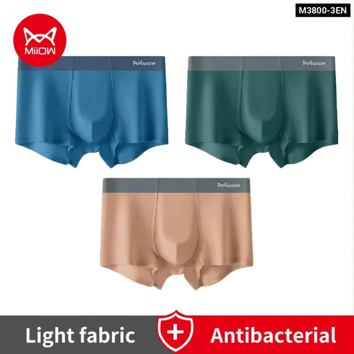 3 Piece Mens Antibacterial Boxer Shorts