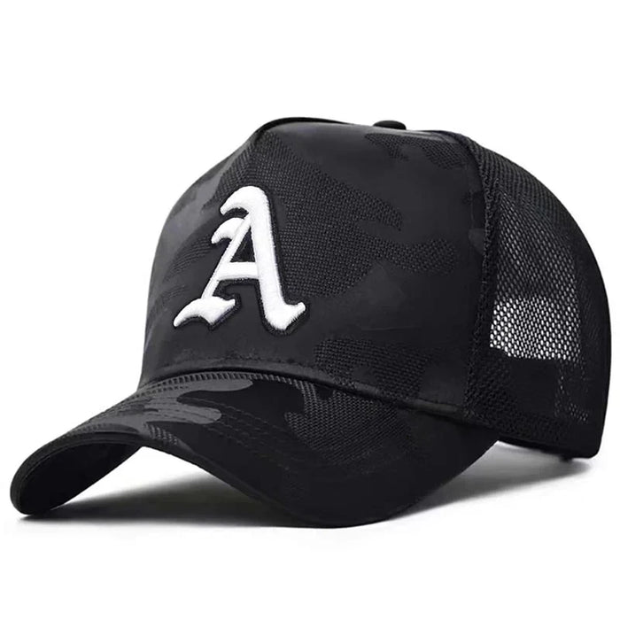 Adjustable Gothic Letter A Baseball Cap / Hat For Outdoor Sun Protection