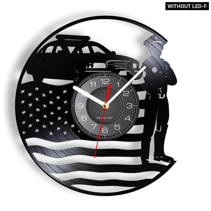 Police Officer Vinyl Record Wall Clock