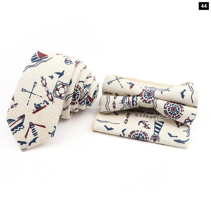 Unisex Linen Ties Set For Weddings And Business