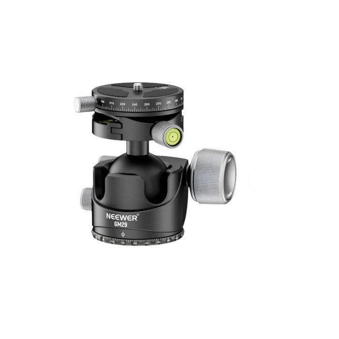 Low Profile Ball Head For Tripod & Monopod Heavy Duty Dual 360° Panorama Low Center Of Gravity