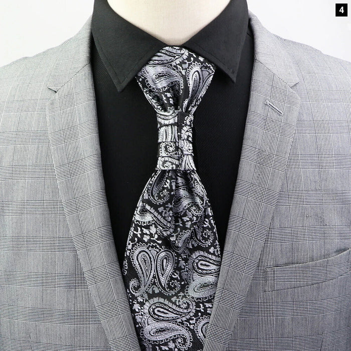 Premium Paisley Tie Red Black Blue Grey Adjustable Necktie Luxury Classic Suit Accessory