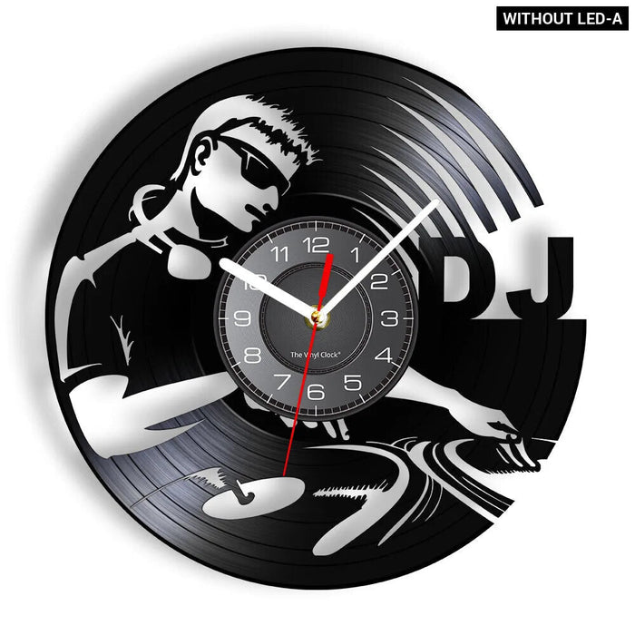 Retro Dj Vinyl Record Wall Clock For Music Lovers