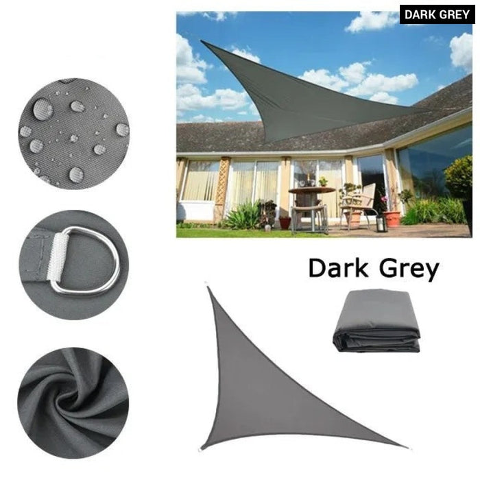 Waterproof Sun Shelter Triangle Sunshade Protection Outdoor Cover Garden Patio Pool Shade Sail Awning 420D