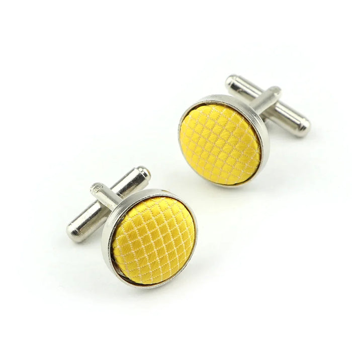 Plaid Cufflinks For Men