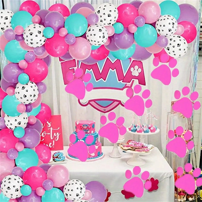 156Pcs Dog Theme Balloon Garland Arch Set Party Birthday Atmosphere Background - Home And Scene Decoration Supplies