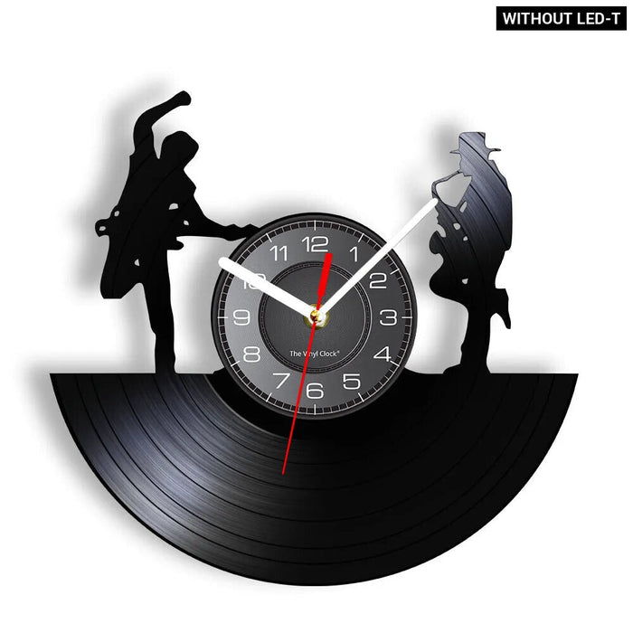 Jazz Band Vinyl Record Wall Clock