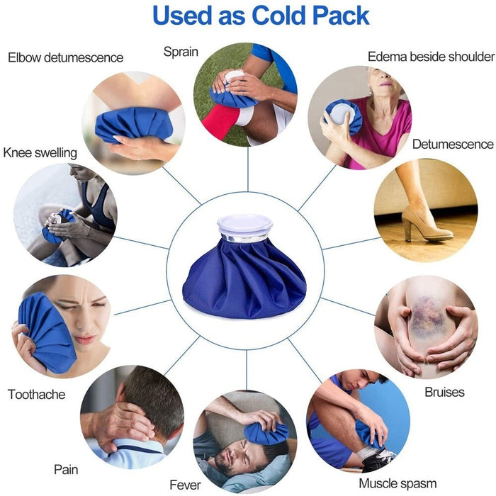 Durable Reusable Cold And Hot Water Therapy Bag with Adjustable Wrap For Leg Injury Headaches Toothache