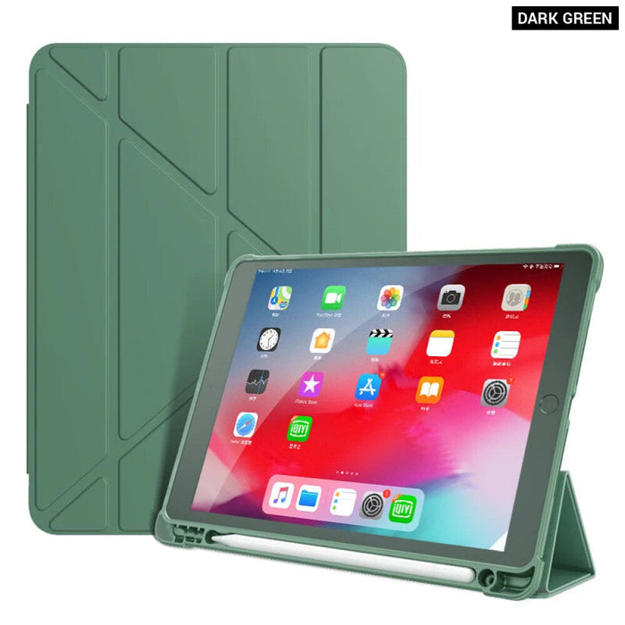 Smart Multi Fold Case For Ipad Air 5 4 With Pencil Holder 10.9 Inch A2316 A2588