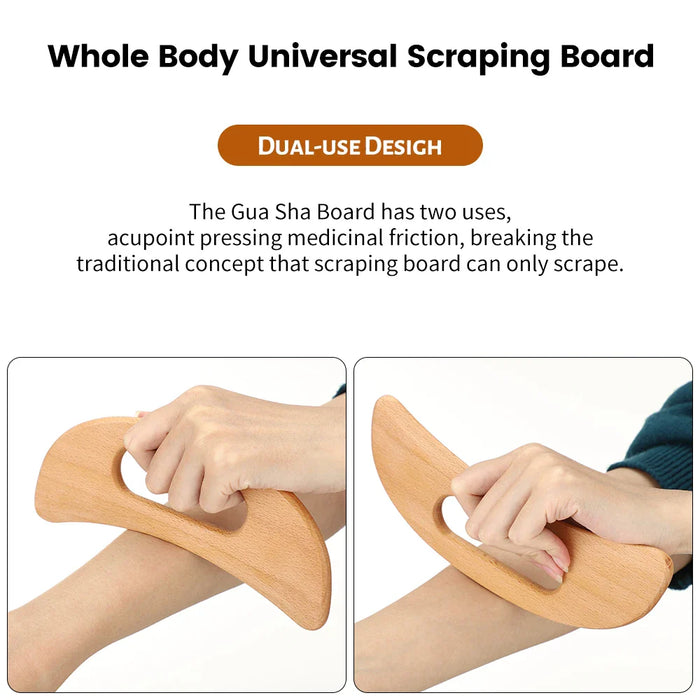 Wooden Gua Sha Massage Tool For Cellulite Relief