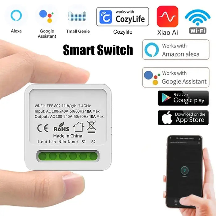 Smart Wifi Switch 2 Way Control Alexa Google Home Cozylife App