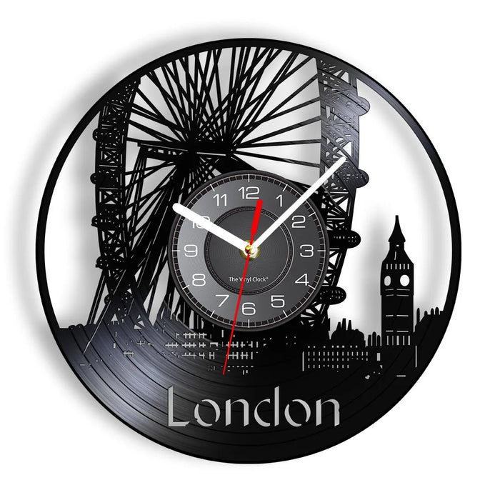 London Vinyl Record Wall Clock