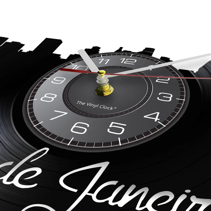 Rio De Janeiro Skyline Vinyl Record Wall Clock