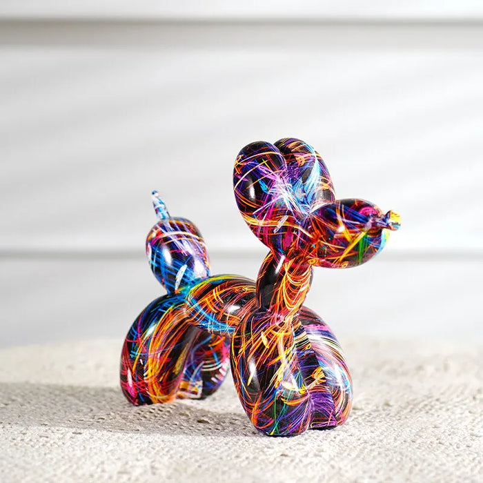 Colourful Resin Balloon Dog Figurines