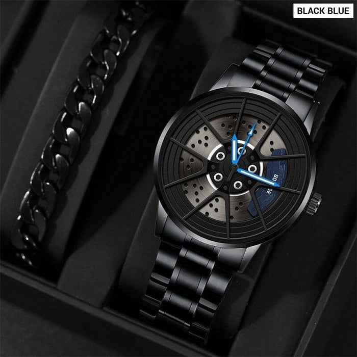 Fashion Mens Watches Luxury Quartz Men Wrist Watch Waterproof Luminous Stainless Steel Watch Bracelet Clock