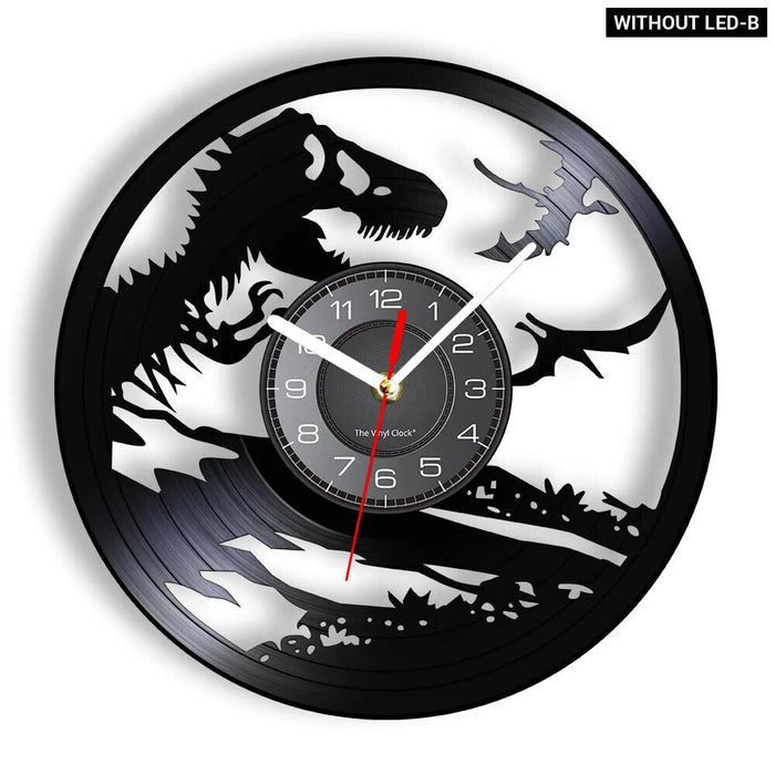 Jurassic T Rex Vinyl Record Wall Clock