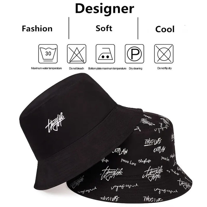 Bucket Hat Embroidery Print