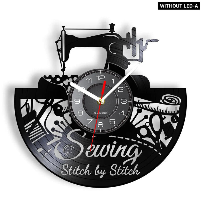 Retro Sewing Machine Wall Clock