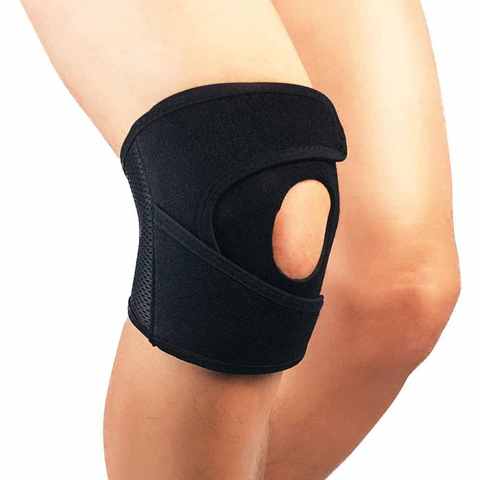 1Pc Adjustable Anti-Slip Open-Patella Stabilizer Knee Brace For Outdoor Sports