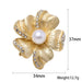 Luxury Jewelry Flower Lapel Pin With Pearl And Rhinestone