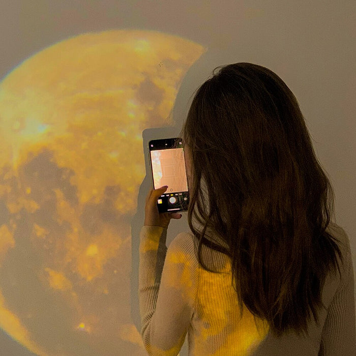 Moon Projection Lamp Background Projector Photo Prop Birthday Party Decoration Wall Lights Bedroom Decor Night Light