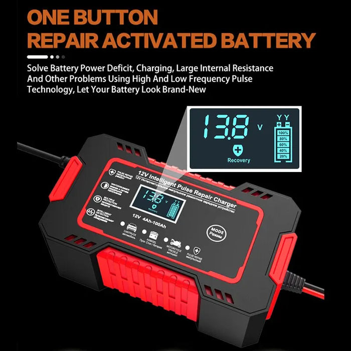 Lcd Display Car Battery Charger 12V 6A