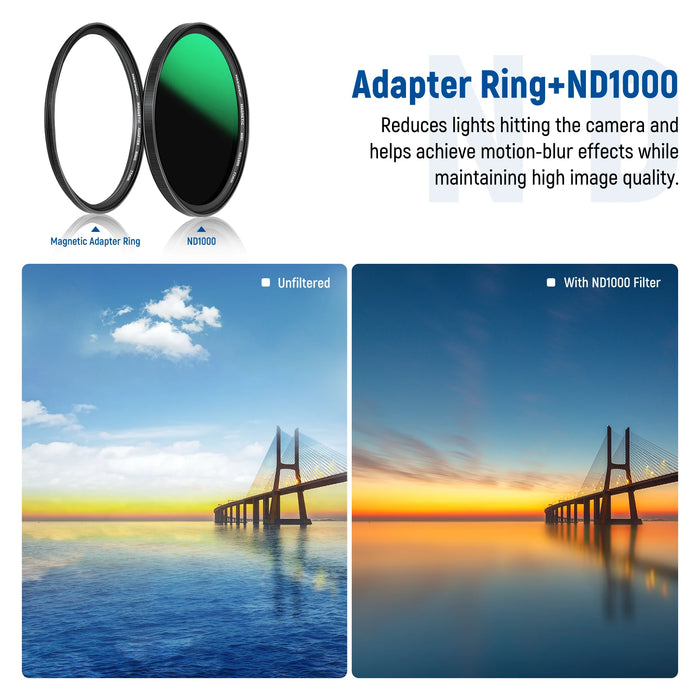 42 Layer Multi Coated Magnetic Lens Filter Kit Nd1000 Mcuv Cpl Adapter Ring Filter Cap