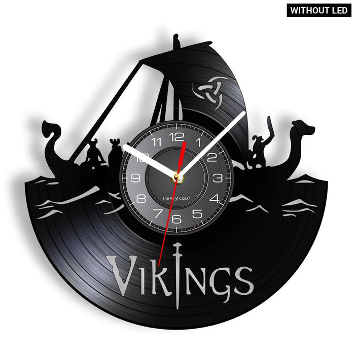 Vikings Vinyl Record Wall Clock